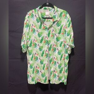 Disney Green Leaf Print Men's Shirt